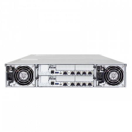 Система хранения данных Infortrend DS3024RUB-C (2xCtrl, до 24xHDD, 2xSAS12G внеш. порт, 2x4GB, 8x1G портов iSCSI)