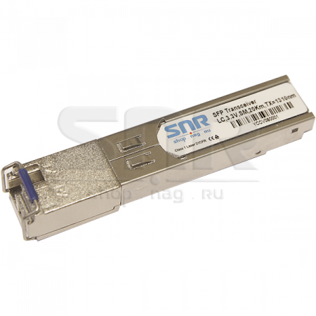 Одноволоконный модуль, SFP SGMII WDM, разъем LC simplex, рабочая длина волны Tx/Rx: 1310/1550нм, дальность до 10км