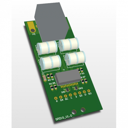 Грозозащита Ethernet SNR-SPD-1.1G, гальваноразвязка, 10/100/1000 Base