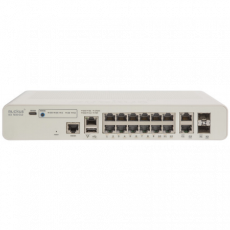 Коммутатор Ruckus Compact Switch, 12xGBE, 2xGBE uplink, 2x1G SFP uplink, 124W PoE+