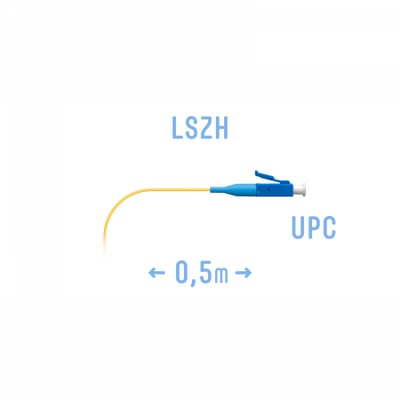 Пигтейл LC/UPC SM (0.9) 0,5 m