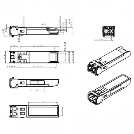 Модуль SFP 2.5G CWDM оптический, дальность до 120км  (35dB), 1590нм