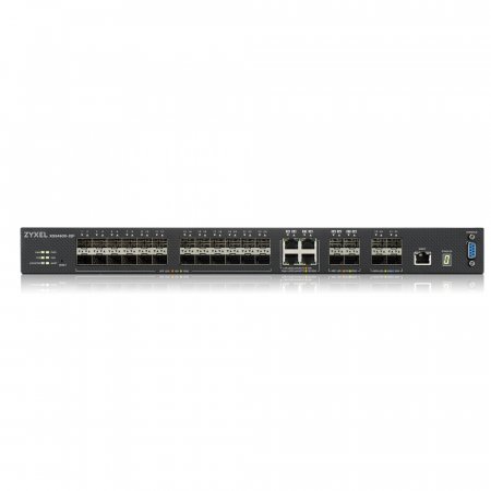 Коммутатор ZYXEL ZYXEL XGS4600-32F L3 Managed Switch, 24 port Gig SFP, 4 dual pers.  and 4x 10G SFP+, stackable, dual PSU