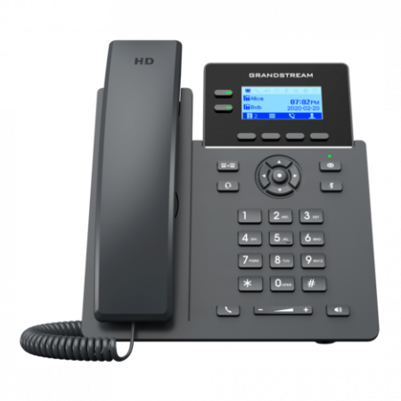 Grandstream GRP2602P - IP телефон (PoE, блок питания не входит в комплект). 4 SIP аккаунта, 2 линии, есть подсветка экрана