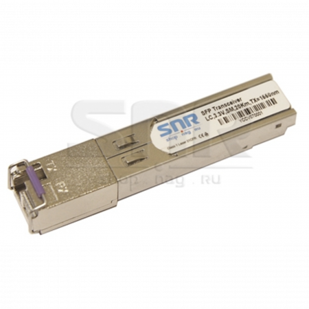 Одноволоконный модуль, SFP SGMII WDM, разъем LC simplex, рабочая длина волны Tx/Rx: 1550/1310нм, дальность до 10км