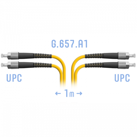 Патчкорд оптический FC/UPC SM G.657.A1 Duplex 1 метр