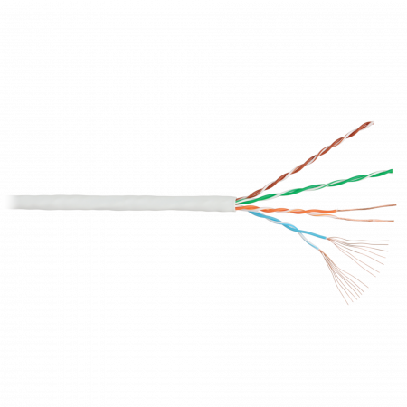 Кабель NIKOLAN U/UTP, 4 пары, Кат.5e, многожильный, 24 AWG, внутренний, LSZH, 305м