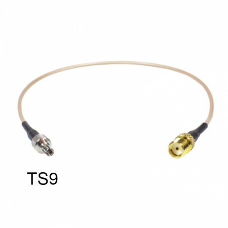Кабельная сборка 0.15M RG-316U CRC9male(121L) SMAfemale с гайкой(S-231L GGT)