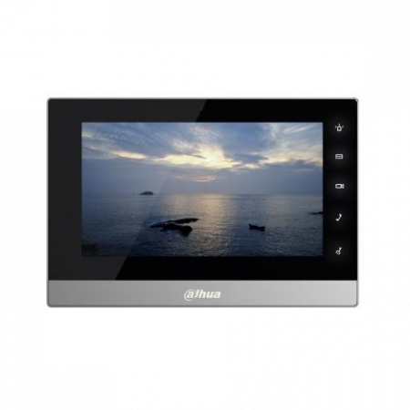 IP монитор для видеодомофона Dahua DHI-VTH1510CH 7 дюймов, 10/100mb, 8 тревожных входов, поддержка PoE, поддержка SD карт (имеет потертости)