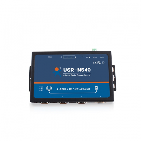 4-портовый конвертер интерфейсов RS232/RS422/RS485 в Ethernet TCP/IP, металл корпус
