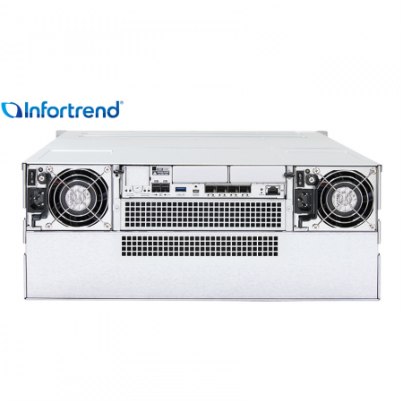 Система хранения данных Infortrend CS4024G (1xCtrl, до 24xHDD, 2xSAS12G внеш. порт, 4x16GB, 4x10G порта iSCSI)