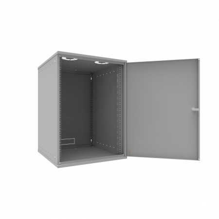 Шкаф телекоммуникационный настенный 15U, 523х600х732мм серия LITE (металлическая дверь)