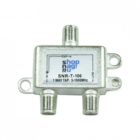 Ответвитель абонентский SNR-T-106 на 1 отвод вносимое затухание IN-TAP 6dB.