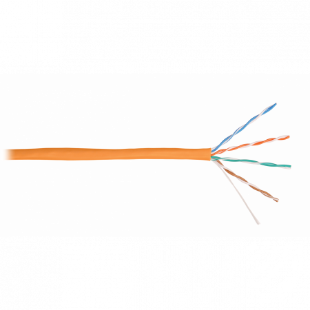 Кабель NIKOLAN U/UTP 4 пары, Кат.5e (Класс D), тест по ISO/IEC, 100МГц, одножильный, BC (чистая медь), 24AWG (0,49мм), внутренний, LSZH нг(А)-HFLTx
