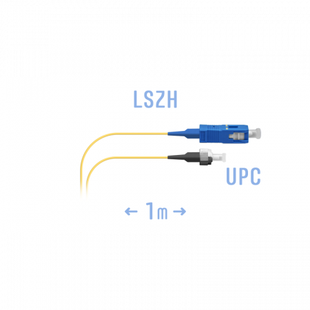Шнур монтажный оптический SC/UPC-FC/UPC SM 1м