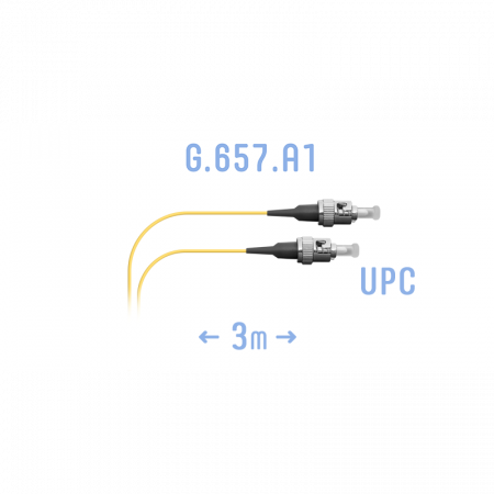 Шнур монтажный оптический ST/UPC SM G.657.A1 3 метра