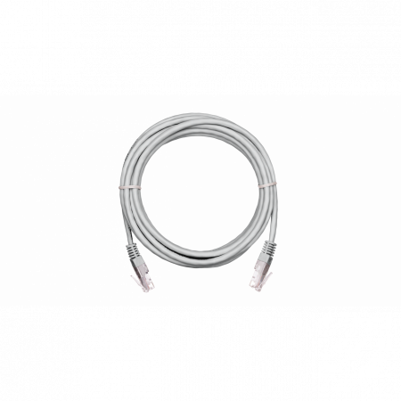 Коммутационный шнур NETLAN U/UTP 4 пары,Кат.5е (Класс D),100МГц, 2хRJ45/8P8C, T568B, заливной, BC (чистая медь), PVC нг(B),серый, 10м, уп 5шт