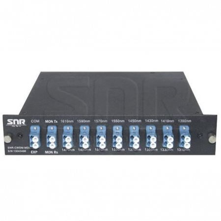 Мультиплексор CWDM одноволоконный 8-х канальный, (trx:1610-1390, 1470-1310), Monitor, UPG