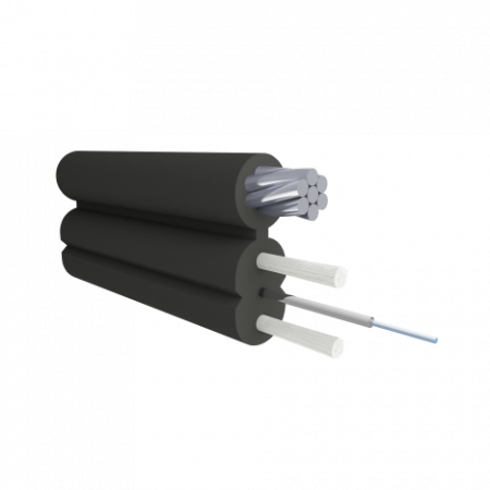 Кабель оптический Alpha Mile Flex FTTx, с дополнительным несущим элементом (трос 1.2 мм), 1 волокно 657A2
