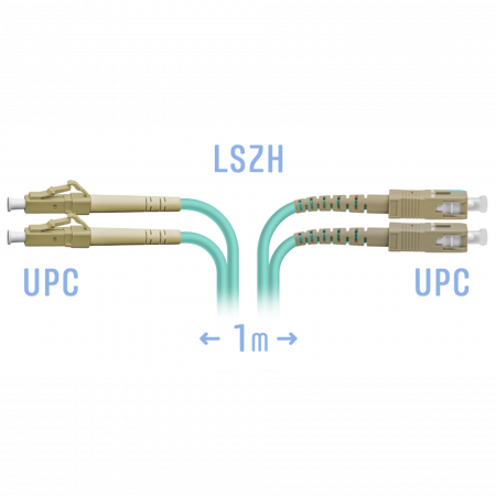 Патчкорд оптический LC/UPC-SC/UPC MM Duplex 1метр