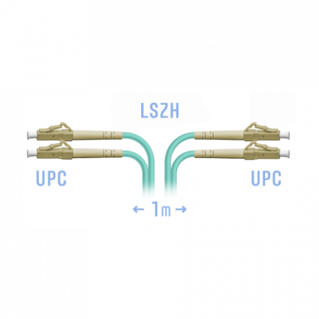 Патчкорд оптический LC/UPC MM Duplex 1метр