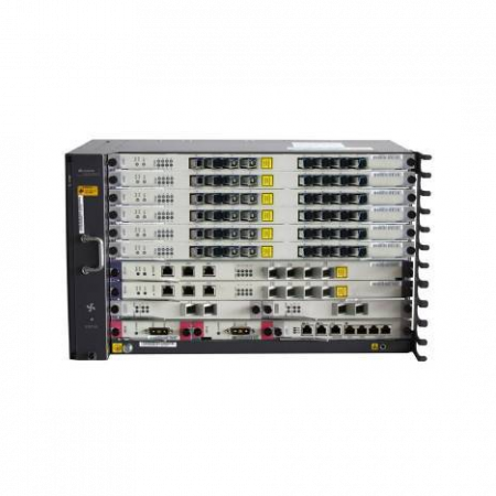 6RU шасси Huawei OLT GPON, 6 слотов для установки интерфейсных модулей, 4 порта 10G, 8 GPON портов, DC