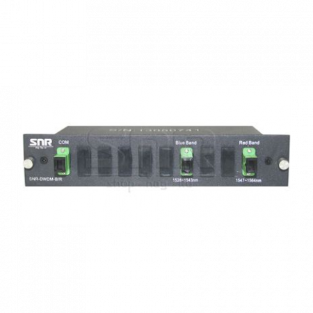 DWDM-фильтр диапазонов Blue (1528...1543nm) и Red (1547...1564nm) в 1/2U слоте