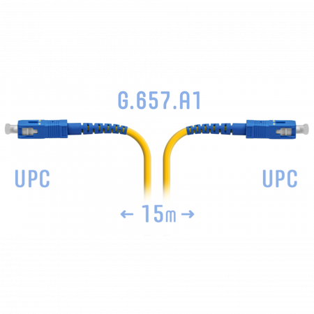 Патчкорд оптический SC/UPC SM G.657.A1 15 метров