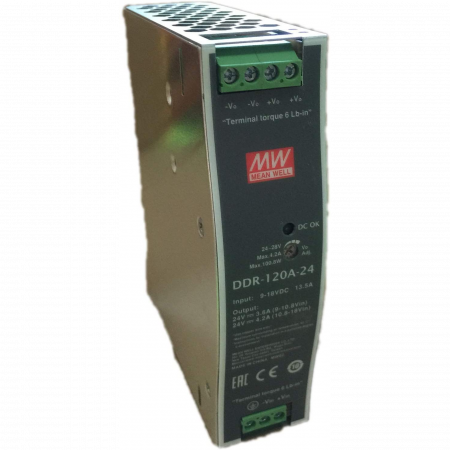 DDR-120A-24 Преобразователь: DC/DC; 120Вт; Uвх:9 - 18 В; Uвых:24В DC; Iвых:4,2 А, Mean Well