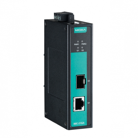 IMC-21GA-T Медиаконвертер Gigabit Ethernet 10/100/1000BaseTX в 100/1000BaseSFP в металлическом корпусе с расширенным диапазоном температур