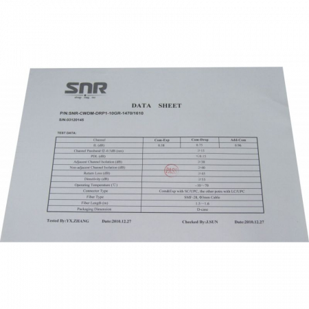 Модуль Add/Drop SNR-CWDM-10GR-OADM1-1470/1610