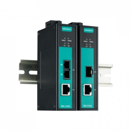 IMC-21GA-T Медиаконвертер Gigabit Ethernet 10/100/1000BaseTX в 100/1000BaseSFP в металлическом корпусе с расширенным диапазоном температур